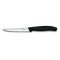 Victorinox Steakmesser mit Wellenschliff  spitz, schwarz