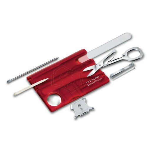 Victorinox SwissCard Nailcare ,rot transparent