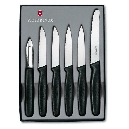 Victorinox Gemüsemesser Set ,6 tlg. ,schwarz